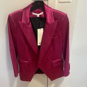 Veronica Beard Fuchsia Double-Breasted Blazer